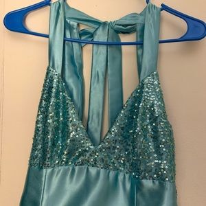 Open Back Sequined Bust Gown